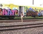 naked in a train