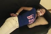 Video: Sporty Asian Bound, Gagged, Tickled and Fondled on the Couch