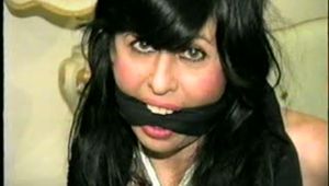 40 Yr OLD HAIRDRESSER HAS SPONGE STUFFED IN MOUTH, ACE BANDAGE GAGGED, TIT TIED & CROTCH ROPED (D33-9)
