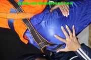 See Ronja tied and gagged by Stella in shiny nylon Rainwear and a Life Vest! Part 2