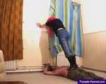 Yvonne the riot girl trampling and ballbusting 