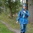 Miss Petra goes for a walk in PVC raingear and rubber boots