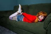 Sweet Cheeks in Sneakers and Sofa