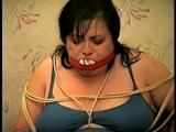 29 Yr OLD FEISTY BBW SHARON GETS MOUTH STUFFED, CLEAVE GAGGED,  BAREFOOT & TIGHTLY TIED TO A CHAIR (D66-11)
