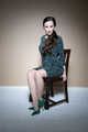 Sophia Smith in Green dress Chair tied