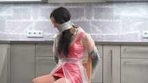 Miss Amira get bound and gagged and PVC dress