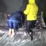 Watching sexy Stella and Sandra having fun with shaving cream and eachother both wearing shiny nylon rainwear (Video)