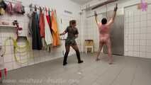 Drill sergeant PART 1- hard #whip in the battle room in #rubberboots
