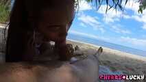 Quickie bj on the beach