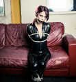 Mia in Latex Catsuit and Ranger Boots