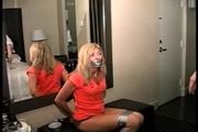 42 YEAR OLD LAWYER SELF TAPE TIES, MOUTH STUFFS, TAPE GAGS AND HANDCUFFS HERSELF (D72-11)