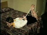 20 Yr OLD WAITRESS CLEAVE GAGGED & HOG-TIED ON THE BED (D30-13)