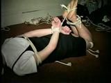 19 Yr OLD KRISHNA IS CLEAVE GAGGED, HOG-TIED & TOE-TIED WEARING PANTYHOSE (D48-2)