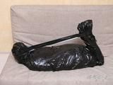 [From archive] Stella - Wrapped completely in black cling film 2
