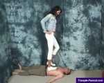 Tyra's slave-exploring-trample with sneakers