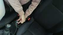 Pantyhose Babe Gearstick Play