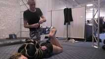 Diamondly Bound - Tied in Public - Extreme Chicken Wing Hogtie Challenge at the Feringapark Hotel