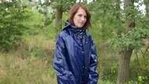 Miss Petra goes for a walk in Farmerrain jacket,  rain dungarees and rubber boots (looped version)