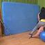 Julia-Eva and her bouncing-ball slave