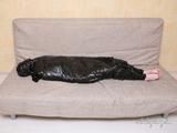 [From archive] Stella - Wrapped completely in black cling film 2