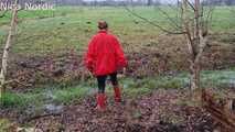 Welliewalk in roten Hunterboots