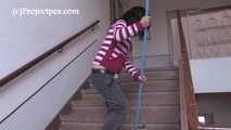 103001 Cute Nalia Rinses The Stairs With Pee