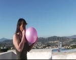 barefoot balloon trampling