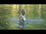Jenny swimming in the sea wearing sexy shiny nylon shorts and a bikini top (Video)