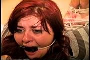 23 YR OLD REAL ESTATE BROKER  GETS GETS RING GAGGED, HANDGAGGED, HOG-TIED ON BED AND DROOLS LIKE CRAZY (D71-5)