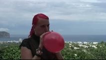 red hair - red balloon