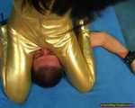 Elena's golden lycra facesitting