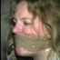 30 Yr OLD SINGLE MOM IS TIGHTLY WRAP TAPE GAGGED, HANDGAGGED & LEFT TOTALLY ALONE TIED UP ON BED IN A MOTEL ROOM (D52-9)