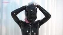 Xiaomeng First Time in Latex with Micro Perforated Hood