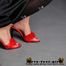 rote Heels im Studio