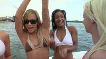 Lesbian Group sex on Boat