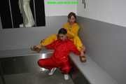 Get 971 pictures of Stella and Leoni wearing shiny nylon rainwear made 2005-2008 in one huge package!