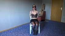 Shelli cuffed and gagged on a chair 1/2