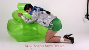Shelly tied and gagged in shorts