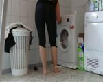 in the washing room