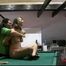 Hogtied on the pool table