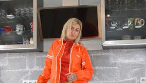 Miss Francine in AGU raingear and transparent raingear (original AGU)