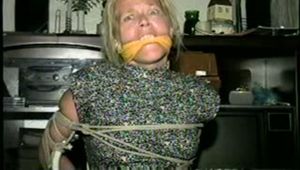 38 Yr OLD CASHIER CHAIR TIED, TOE TIED & CLEAVE GAGGED (D34-7)