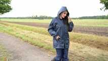 Our new model Miss Amira in a Regatta rain suit