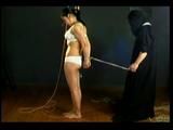 Asian Suspension Bondage Video - Cute Model is Restrained by Ropes of the Master