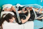 [From archive] Anni Bay and Dakota - trash bag dressed hogties 4