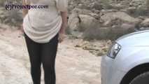 030068 Salma Stops Her Car To Pee On The Road