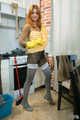 Hot encasement with sexy cleaning woman (xxx images)