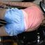 Watching ***MIA*** wearing a hot lightblue shiny nylon shorts and a pink top during vacuuming the studio (Pics)