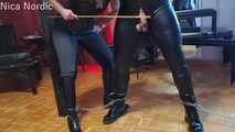 Ballbusting and caning session