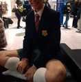 I went to London and wore my school uniform and diaper 